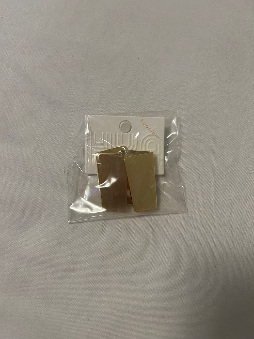 Gold Rectangular Drop Earrings